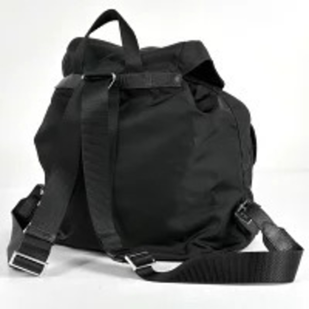 Prada Plate Backpack Rucksack Daypack Rucksack Nero Black - Picture 2 of 7